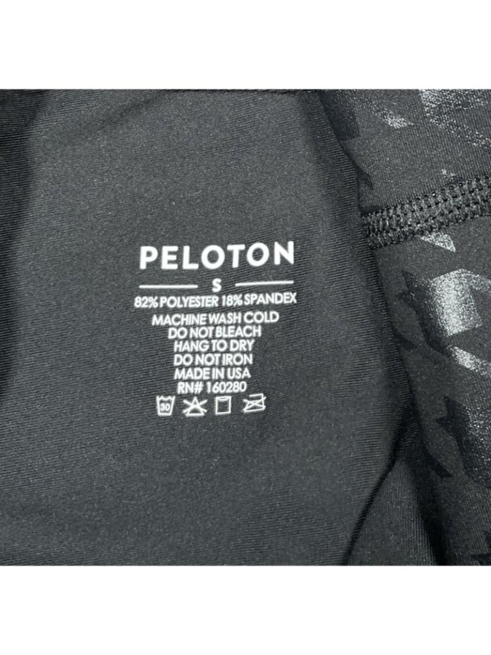 Peloton High Rise Black Shiny Houndstooth Foil Legging - Women Size Small - Picture 2 of 16